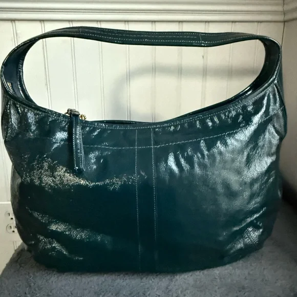 Coach Ergo Teal Patent Leather Large Hobo Bag - Picture 2 of 9